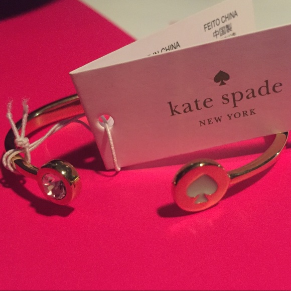 kate spade Jewelry - Kate Spade Mint Spot the Spade Hinged Bracelet